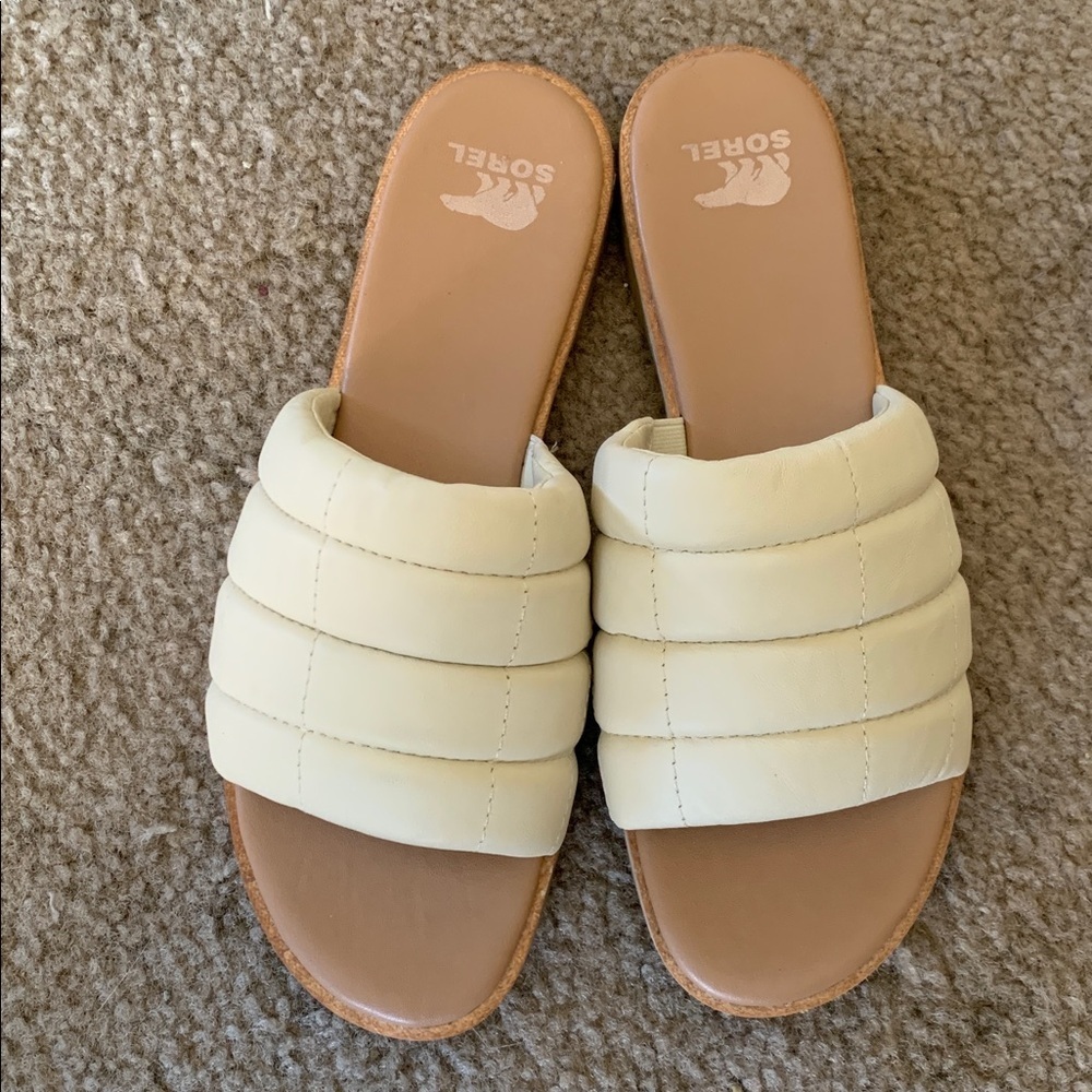 SOREL Ella III Quilted Puff Slide Sandal Size 9 - Picture 3 of 7